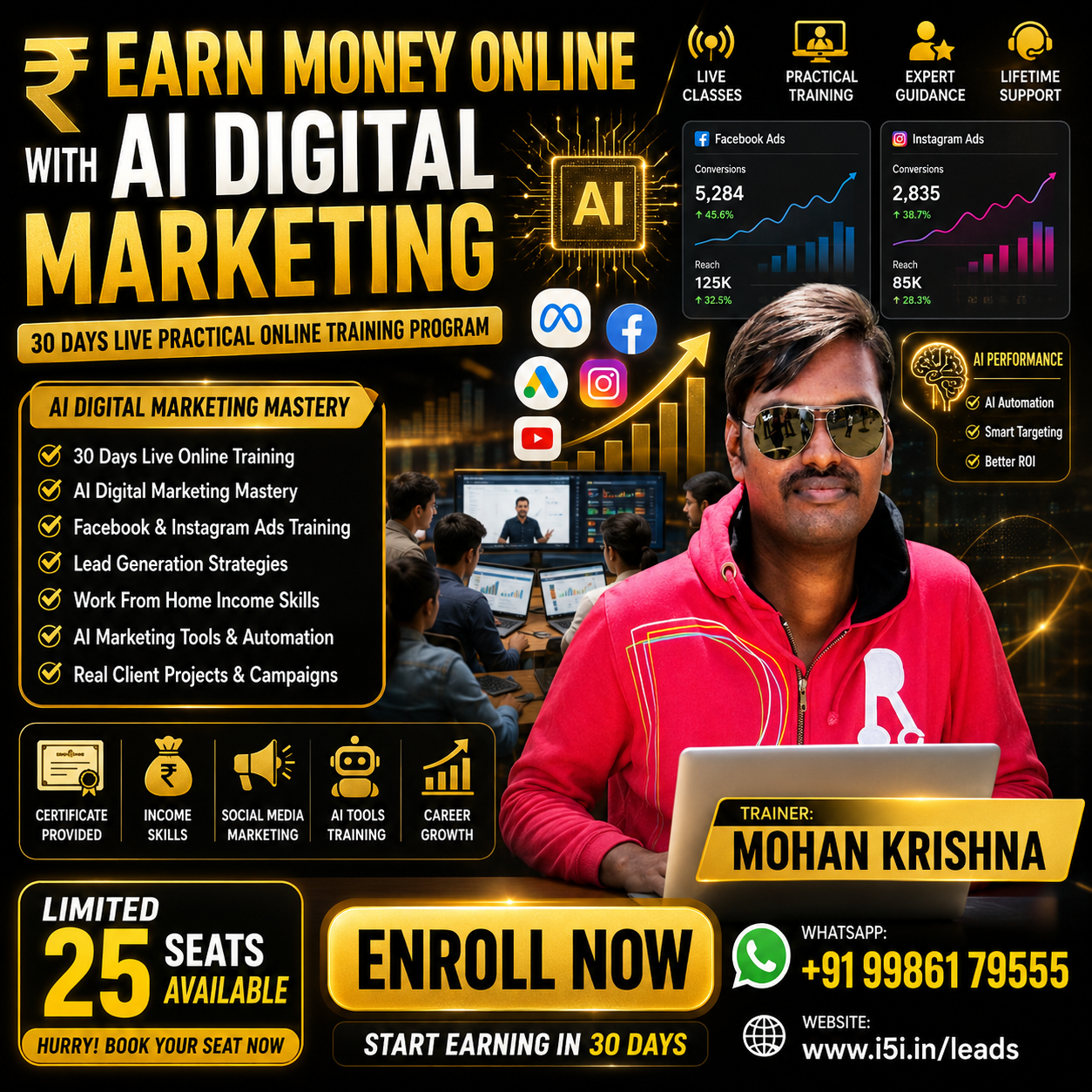 AI Digital Marketing practical course 180days